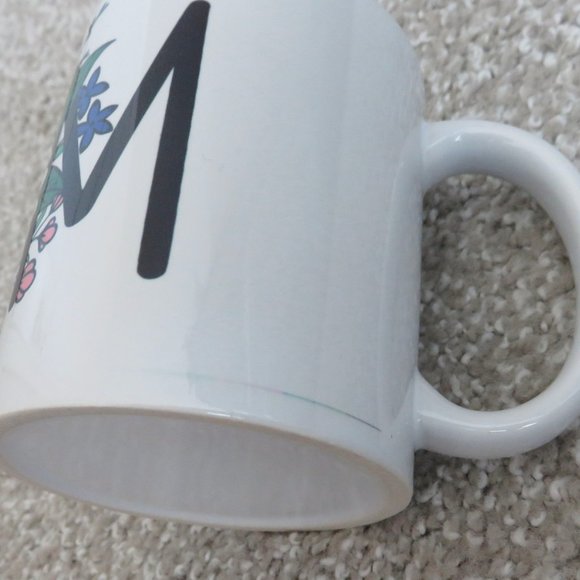 NWOT Initial "M" Floral Coffee Mug - Picture 4 of 4
